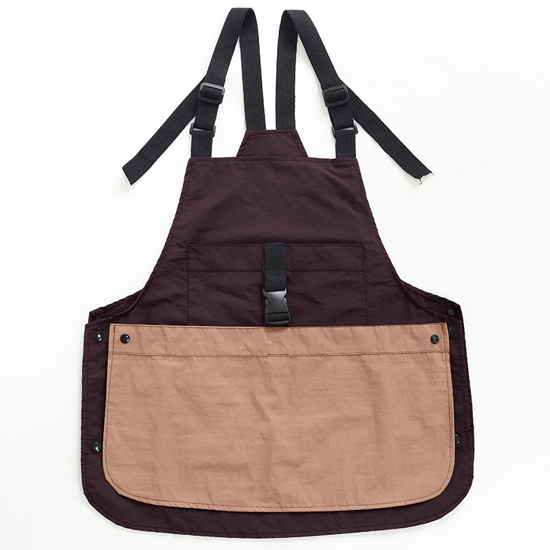 Nuevo delantal a prueba de agua de secado rápido transfronterizo, ropa de trabajo de café, chaleco, logotipo personalizado delantal doméstico