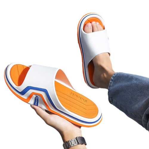New slippers for men for outer wear, men's home non-slip couple's bathroom bathing summer thick-soled fashion slippers for men