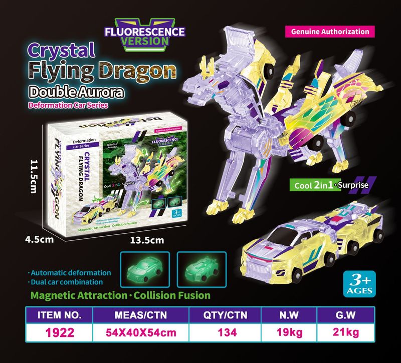 ドロップシッピングクロスボーダー本物のクリスタルフライングドラゴンカバオ車神ペガサスシルバーウィングドラゴン変身変形車組み合わせおもちゃ|undefined