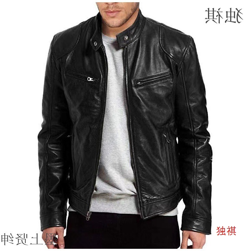 Men's Leather Jacket Spring Motorcycle Clothing Young Coat