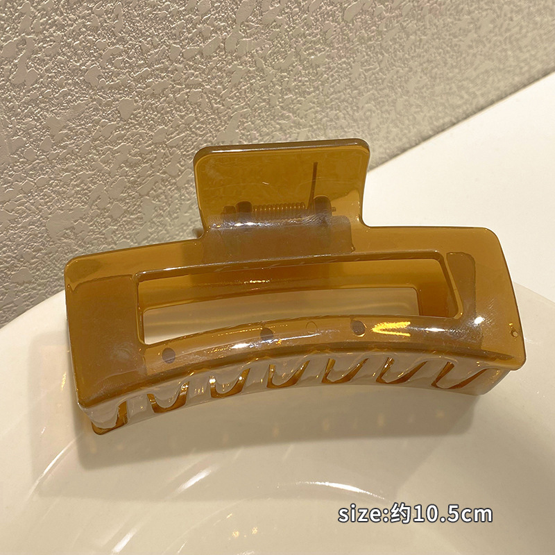 Clip de garra grande Placa de horquilla de acrílico horquilla hembra elegante temperamento tiburón clip tocado clip de Cabeza trasera horquilla