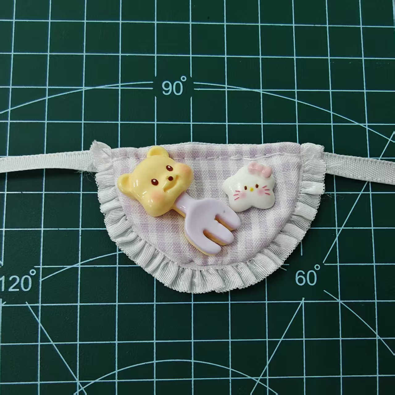 Purple bear fork apron