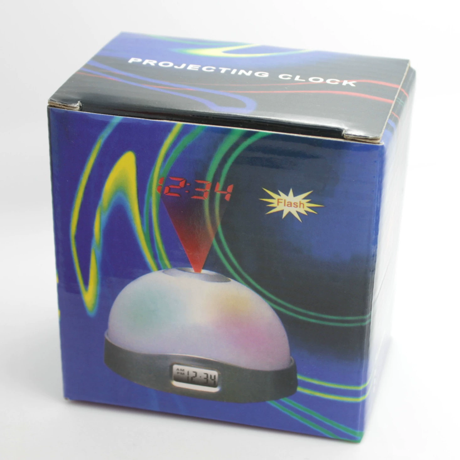 Creative Dream Colorful Star Monthly Projection Alarm Multifunctional Lazy Luminous Projective Clock Round Projective Clock