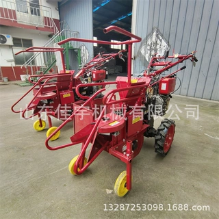 直联款家用小型单行玉米收获机手扶乘坐式柴油多功能一体收割机