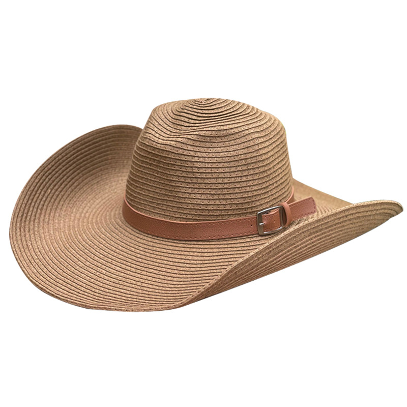 Vintage solhatt med bred brem for menn og kvinner cowboy_voghion.com