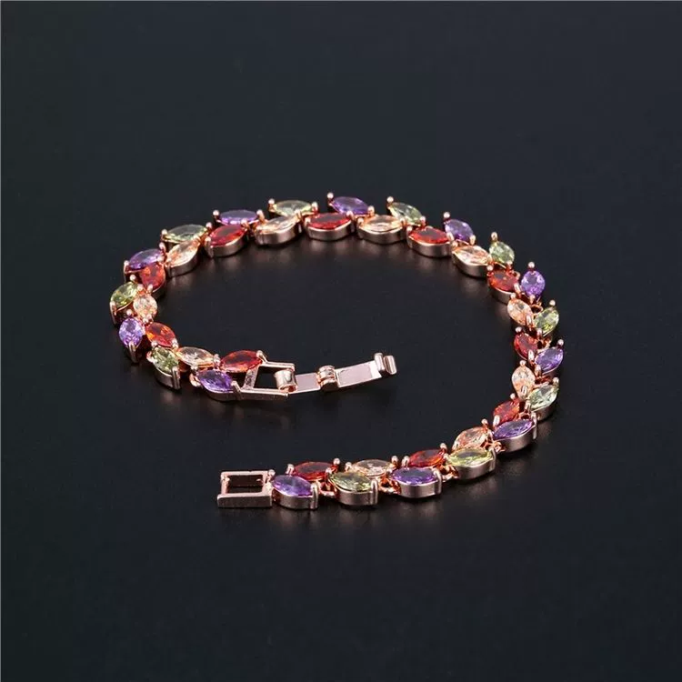 Fashionable bracelet, zirconium, universal jewelry, European style, wholesale