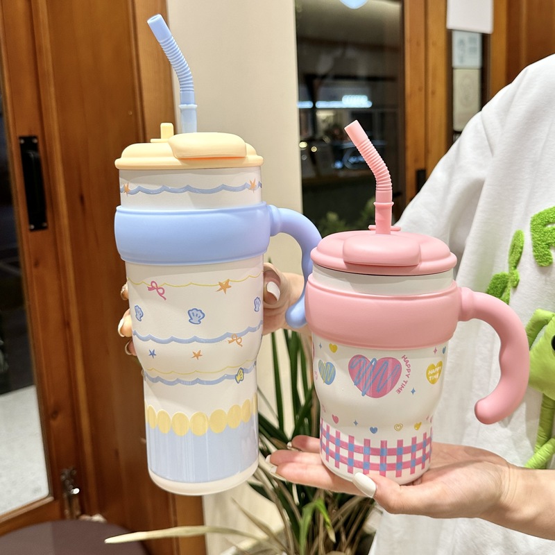ビッグマック断熱カップ大容量女の子食品グレードのステンレス鋼ストローカップ 2025 新しいアイスマックカップ|undefined