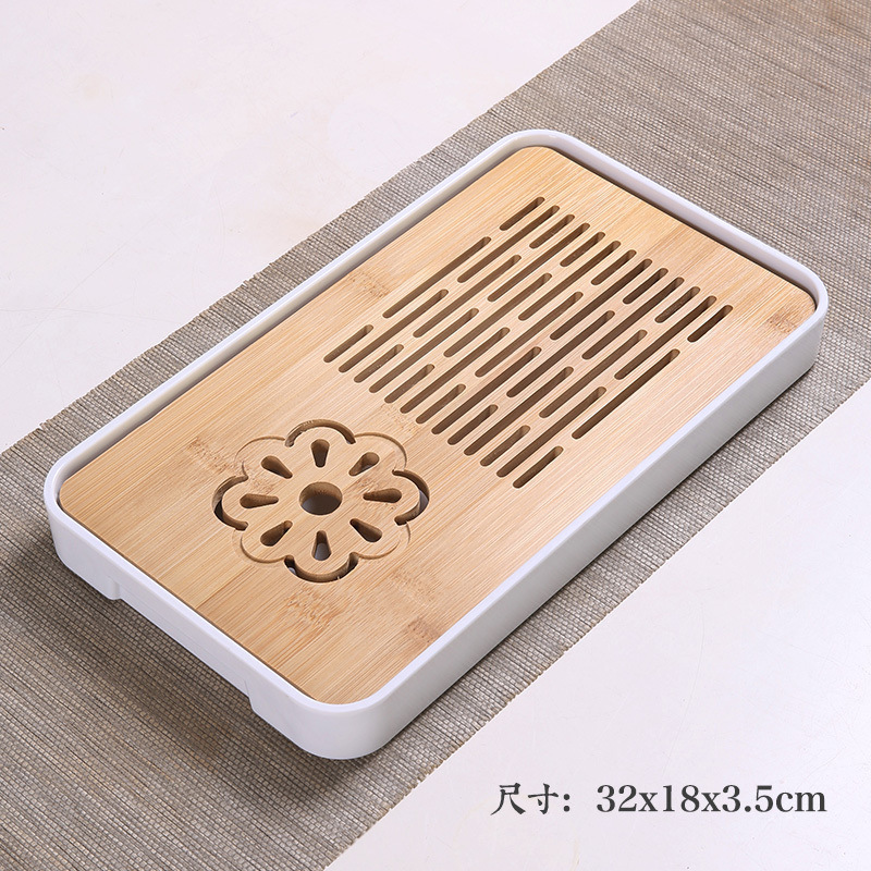 家用简约功夫茶具茶盘套装长方形储水日式密胺竹制小茶台沥水托盘|undefined