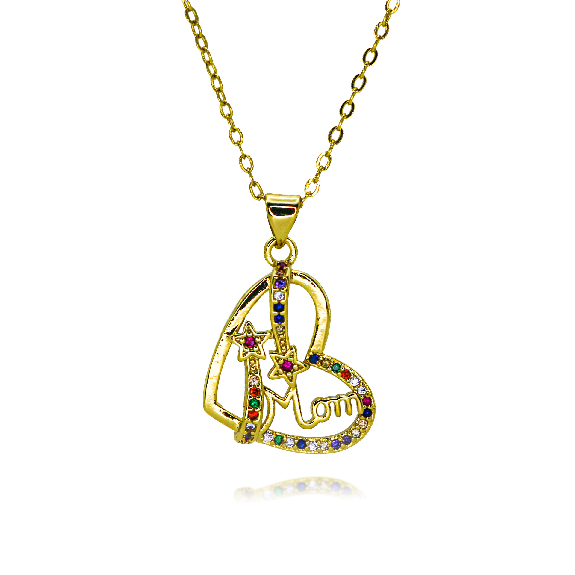 cable chain Chain Type Wholesale Jewelry Simple Style Classic Style Letter Heart Shape Copper Pendant Necklace Cable Chain