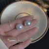 Earrings from pearl, 12mm