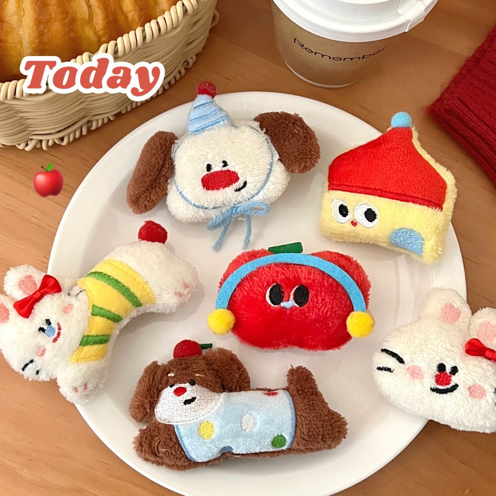 tengyi original cute cartoon doll hair clips hair accessories autumn and winter cute pet fringe clip side clip children‘s all-match accessories