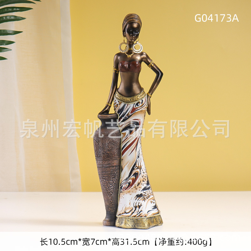 Tribus africanas exóticas decoraciones vestibulares decoración del hogar creativa mujer negra decoraciones retro