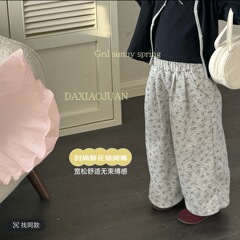 【大小卷】兒童春秋時尚碎花休閒褲-70776