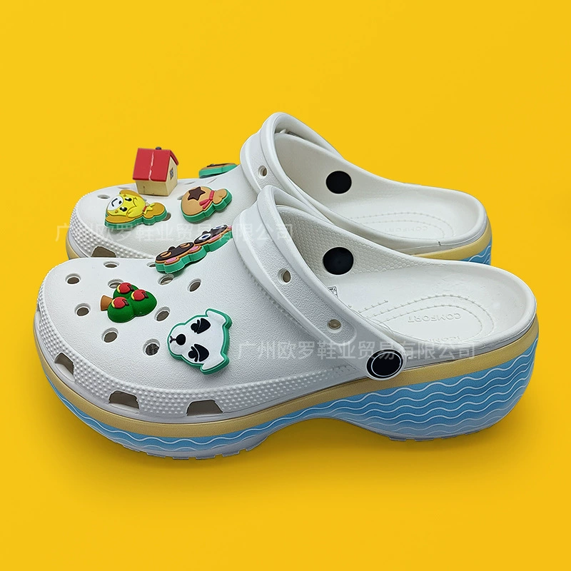 Кроссовки-карашки для животных лесного облака Croc женские новые баотоу сандалии толстой подошвы увеличенные пляжные кроссовки декоративные шнурованные