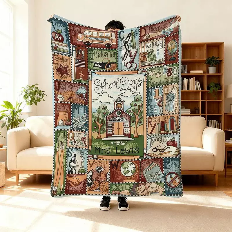 亚马逊一件代发制定法兰绒毛毯来图可做周边企业制定办公披肩毯