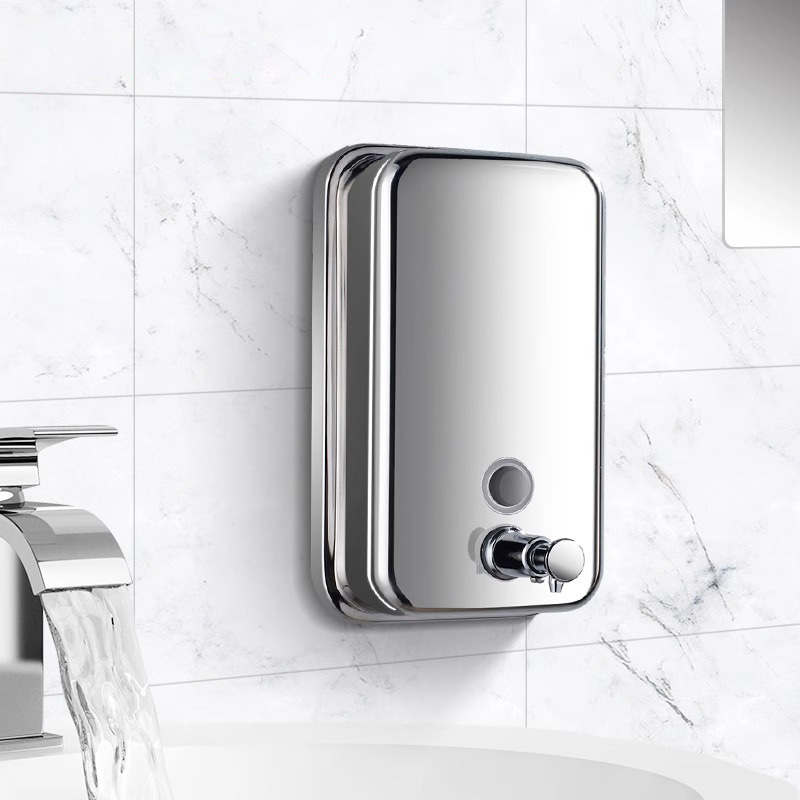 Hotel Soap Dispenser Hand Sanitizer Wall-Mounted Dispenser Wall-Mounted Stainless Steel Manual Soap Dispenser