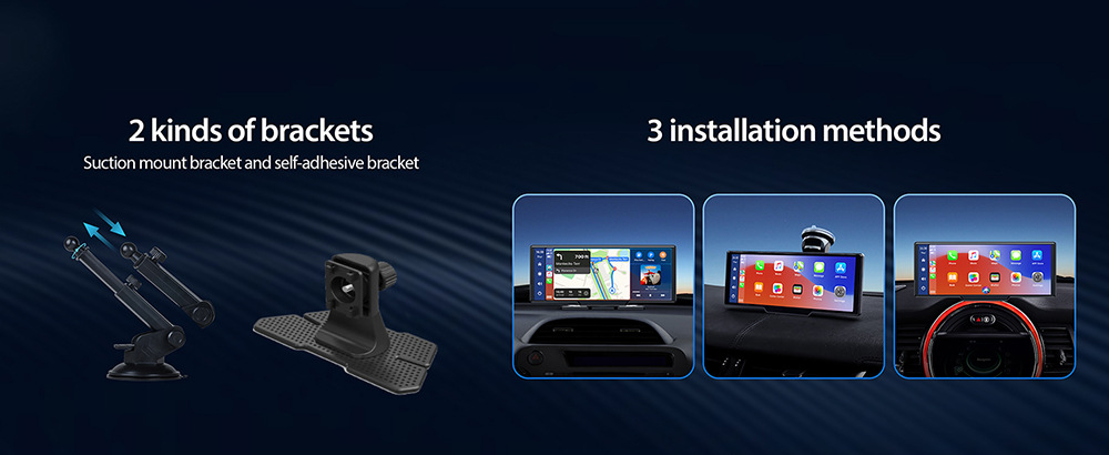 Cross-mirror e-commerce foreign trade 10.26 inch central control wireless Carplay Android Auto car smart screen Bluetooth car