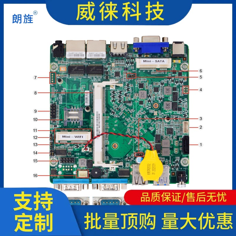 议~J1900/N2840双网双串低功耗NUC/NAS NANO工控主板