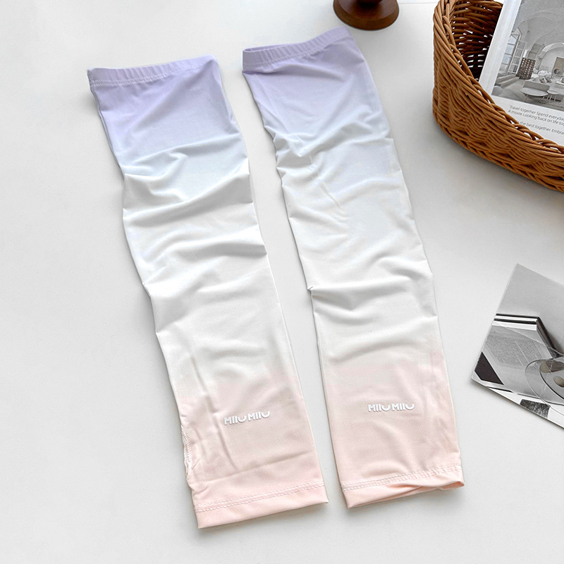 Mangas de gradiente de protección solar para conducir en verano, mangas de protección delgadas anti-UV para brazos, mangas de hielo anti-UV para deportes al aire libre