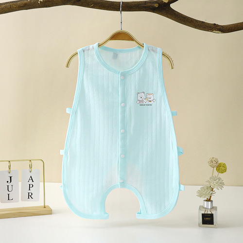 Baby pipa thin summer newborn one-piece clothes sleeveless vest for boys summer climbing clothes