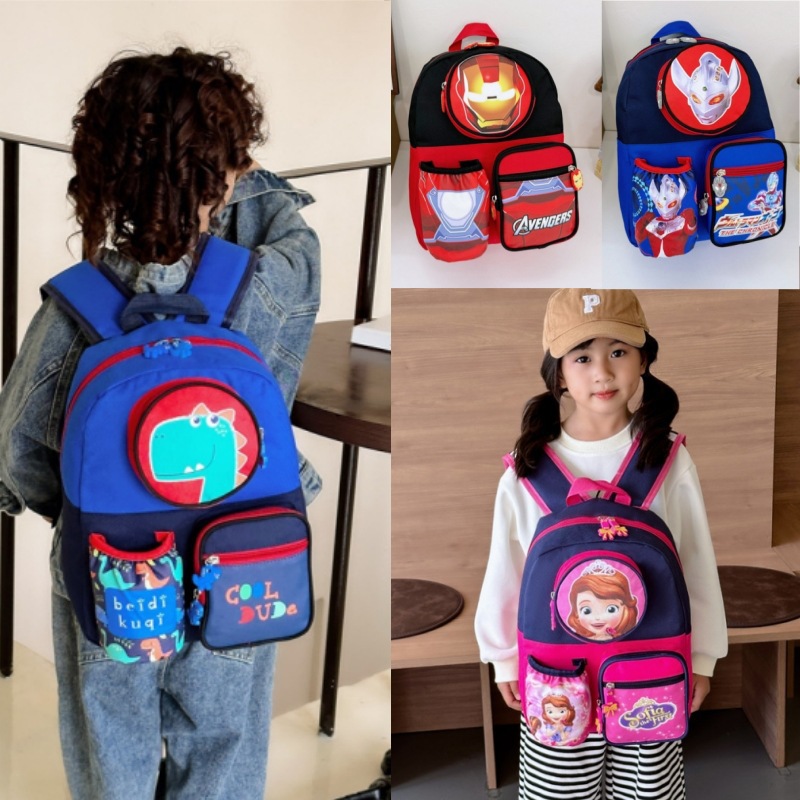 Nueva mochila de jardín de infantes Spider-Man de dibujos animados de 3-8 años de edad los niños preescolares mochila de primer grado