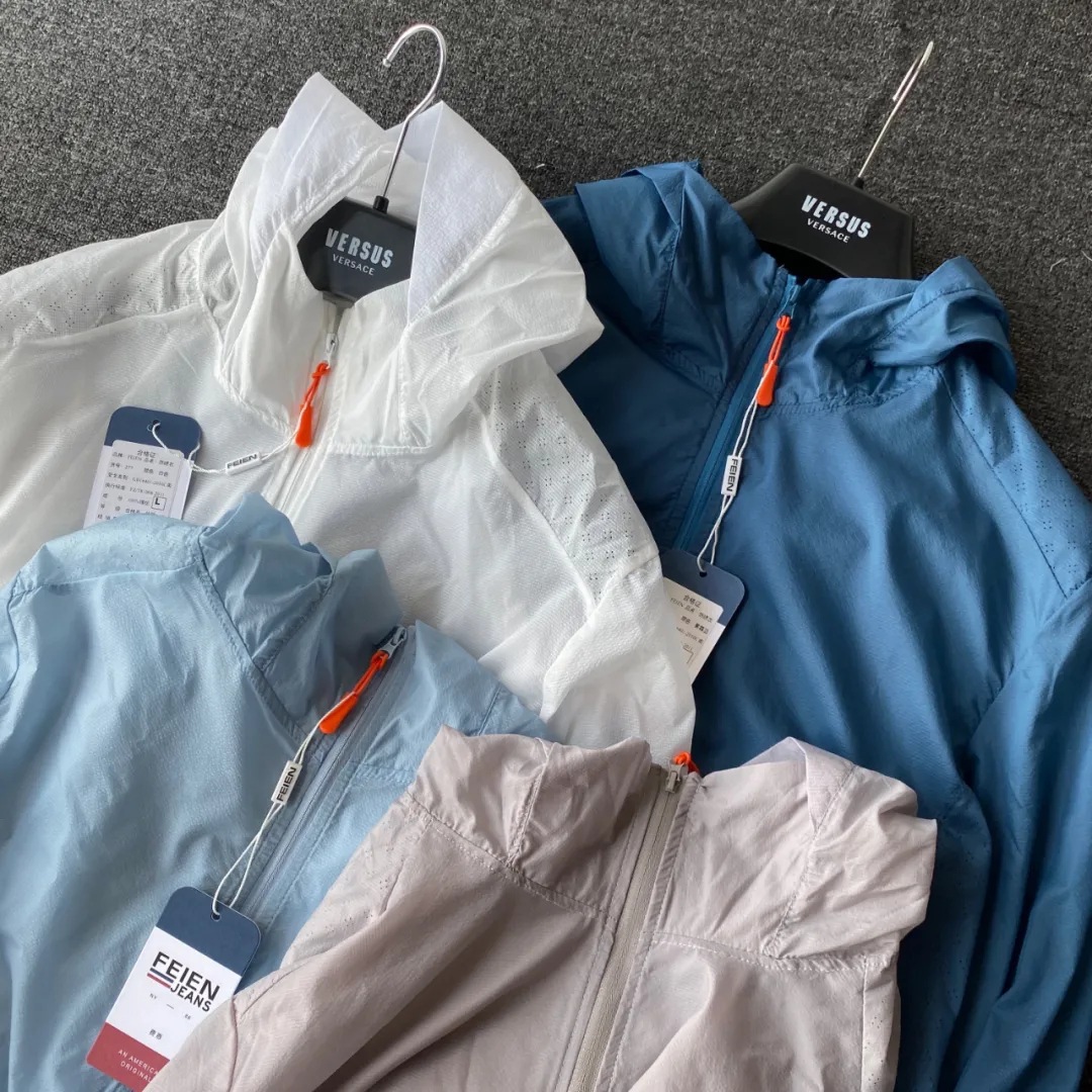 外单纯货！薄如蝉翼！夏季激光打孔透气情侣连帽防晒服皮肤衣男女