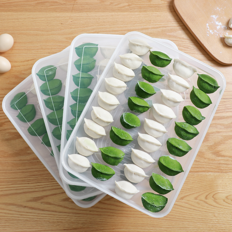 Dumpling box dumpling storage box kitchen refrigerator dumpling wonton freezer box food grade dumpling quick-frozen crisper box 2