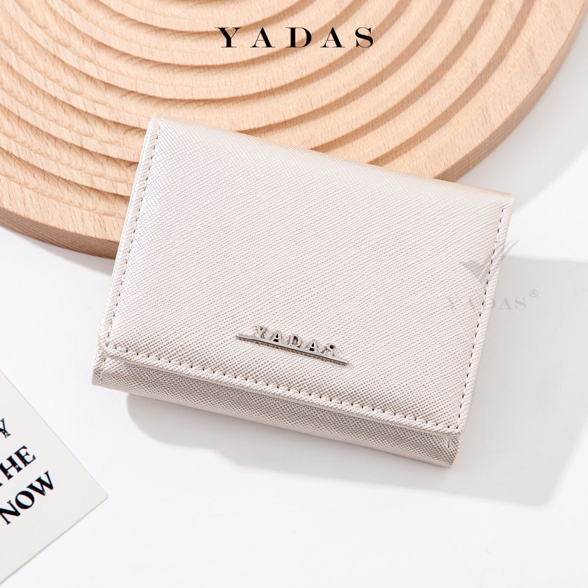 YADAS billetera para mujer 2025 nueva bolsa de almacenamiento de efectivo de cuero suave simple billetera de almacenamiento de billetes largos