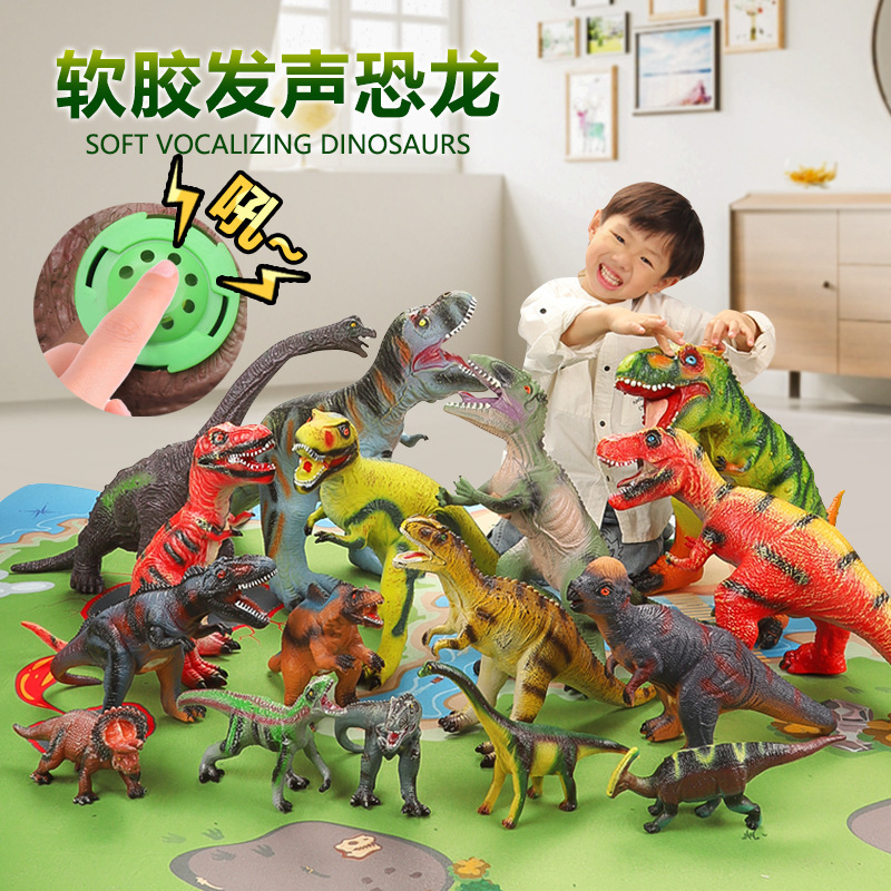 Oversized Tyrannosaurus Rex Soft Rubber Dinosaur Toy Large Children Simulation Animal Model Doll Stall Cross-border Wholesale Oversized Tyrannosaurus Rex Soft Rubber Dinosaur Toy Large Children Simulation Animal Model Doll Stall Cross-border Wholesale