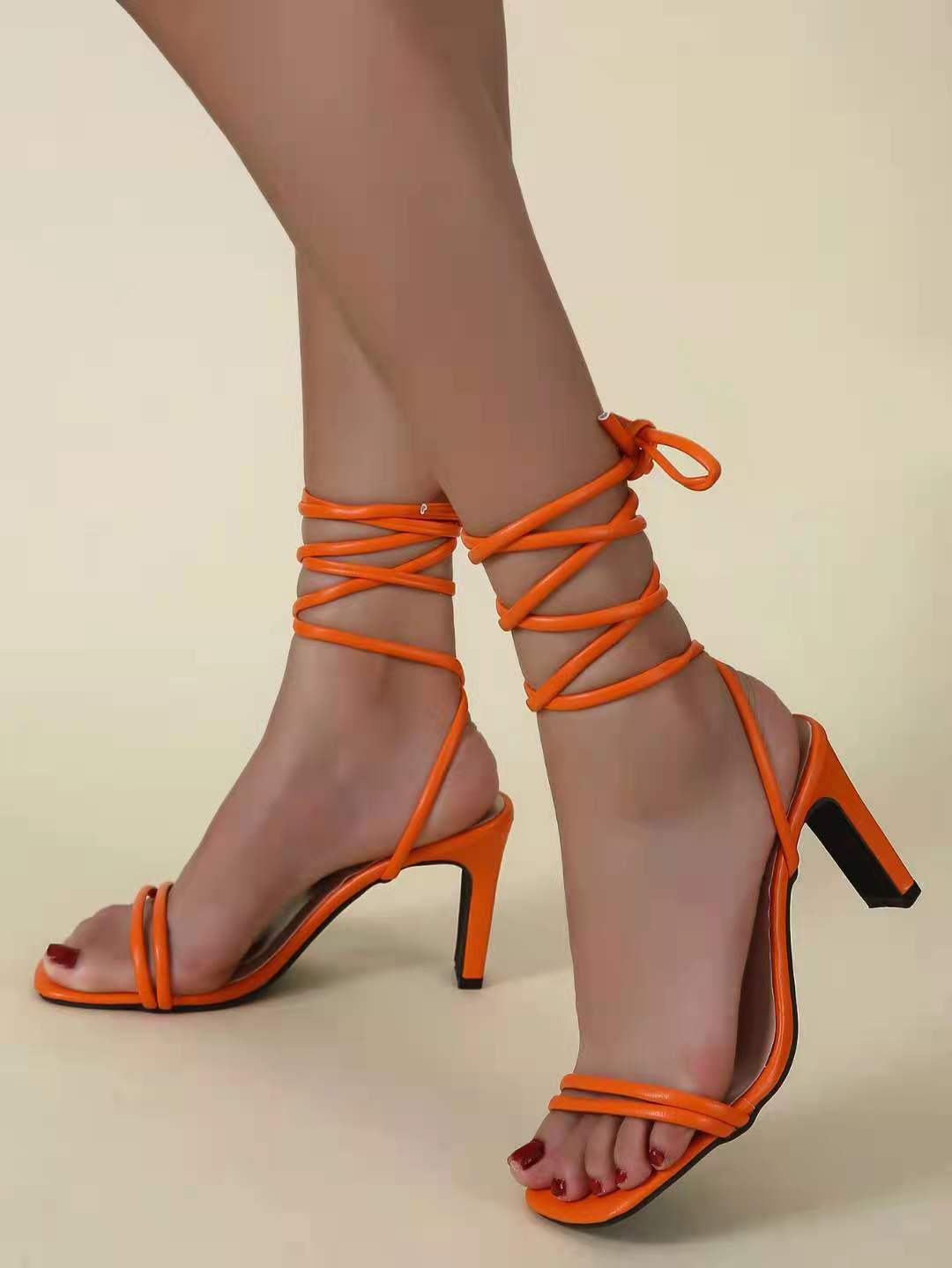 Solid Color High Heel Sandals NSHYR68360