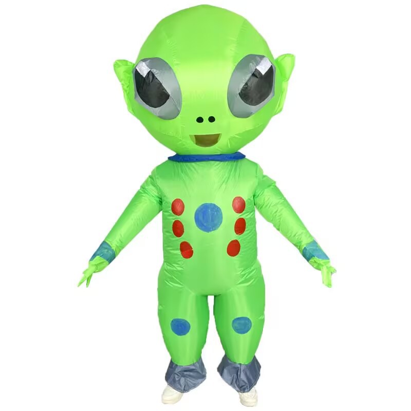 Disfraz de Halloween para bromas transfronterizas, divertido disfraz de fantasma verde de Amazon, disfraz inflable de alienígena.