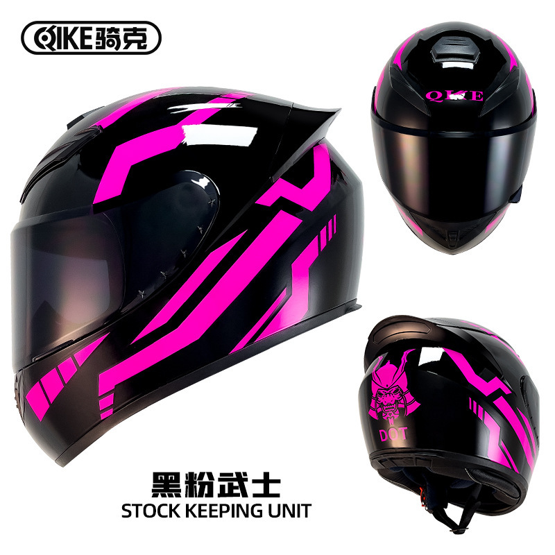 男性と女性のための Qike オートバイ ヘルメット、オールシーズンライダーのための冬のパーソナライズされた電気自動車ヘルメット、Bluetooth オートバイ フルフェイス ヘルメット