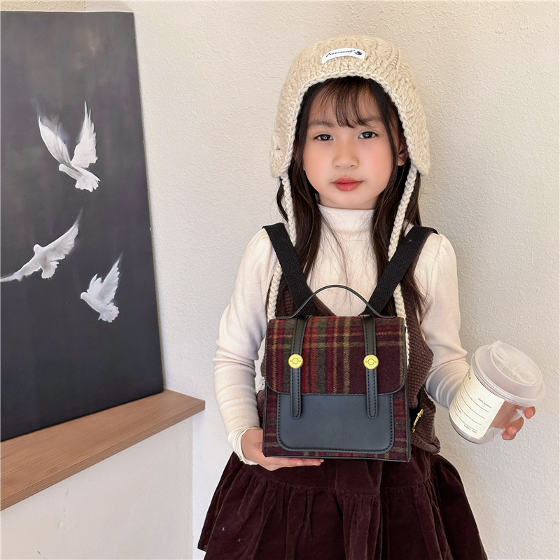 Mochila transfronteriza para niños nuevos europeos y americanos retro estilo británico para hombres y mujeres bolsa mini mochila portátil de jardín de infantes