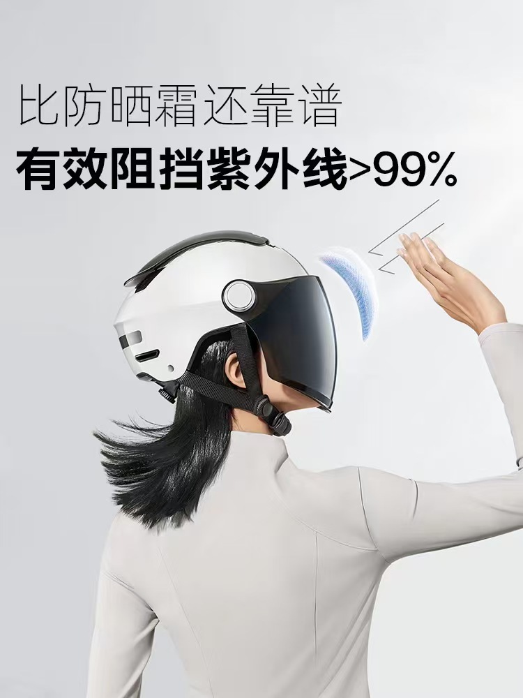 Two Little Bees Helmets New GB 3C Certified Electric Car Motorcycle Unisex Breathable Sunscreen Helmet