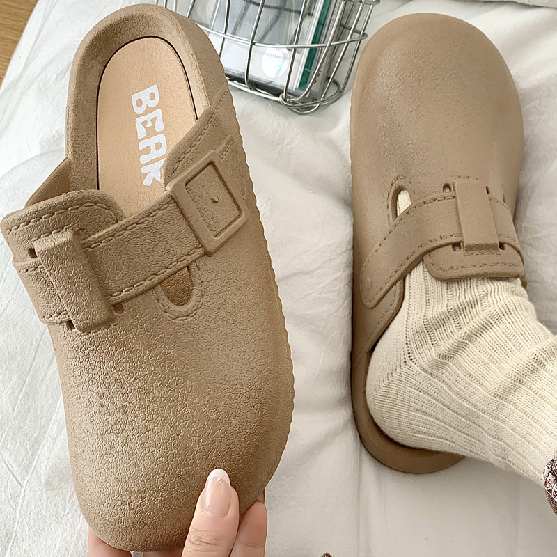 Retro Style Baotou Slippers for Women, Summer Fashionable Outer Wear, Beach Half Slippers, Korean Style Lazy Birkenstock Slippers Retro Style Baotou Slippers for Women, Summer Fashionable Outer Wear, Beach Half Slippers, Korean Style Lazy Birkenstock Slippers