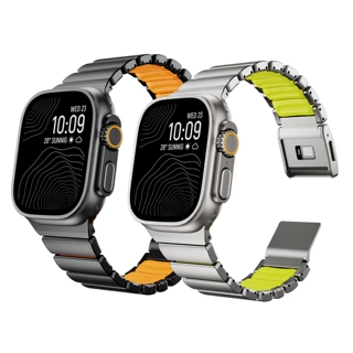 适用于apple watch苹果Ultra11磁吸扣一珠金属硅胶不锈钢钛钢表带