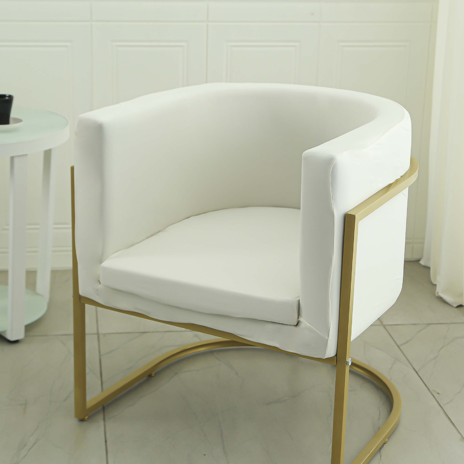 Cubierta de la silla de la mesa de comedor curva universal elástica 2024 nueva funda de la silla de uñas, respaldo, funda de sofá pequeña para el hogar