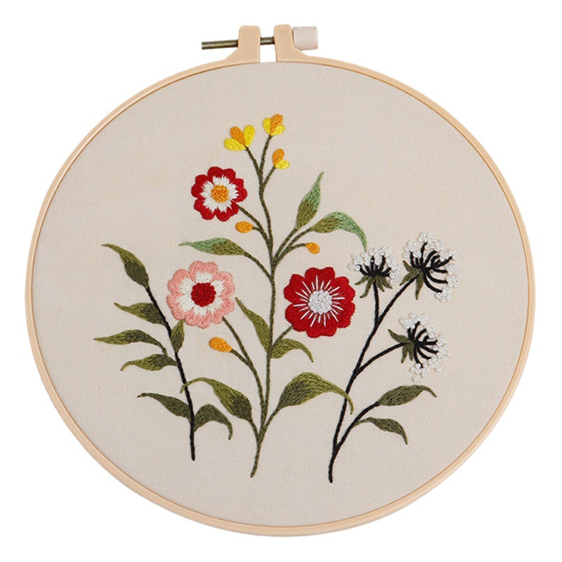 Original DIY bordado hecho a mano paquete de material fragante flores y plantas frescas estilo Europeo traje de costura transfronteriza Inglés