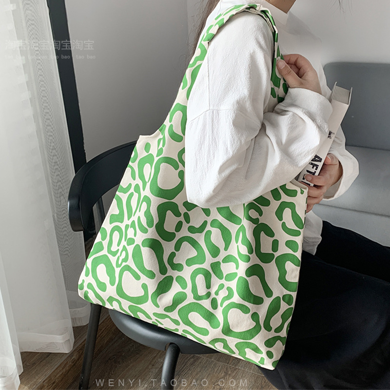 INS estilo coreano clase de estudiante bolsa de lona bolso de hombro femenino estilo perezoso bolsa de tela portátil de gran capacidad bolsa de lona de comercio exterior