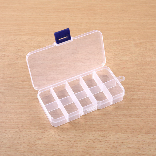 Compartmented plastic storage box 10 15 24 36 compartments transparent hardware buttons fishing gear accessories packaging jewelry box