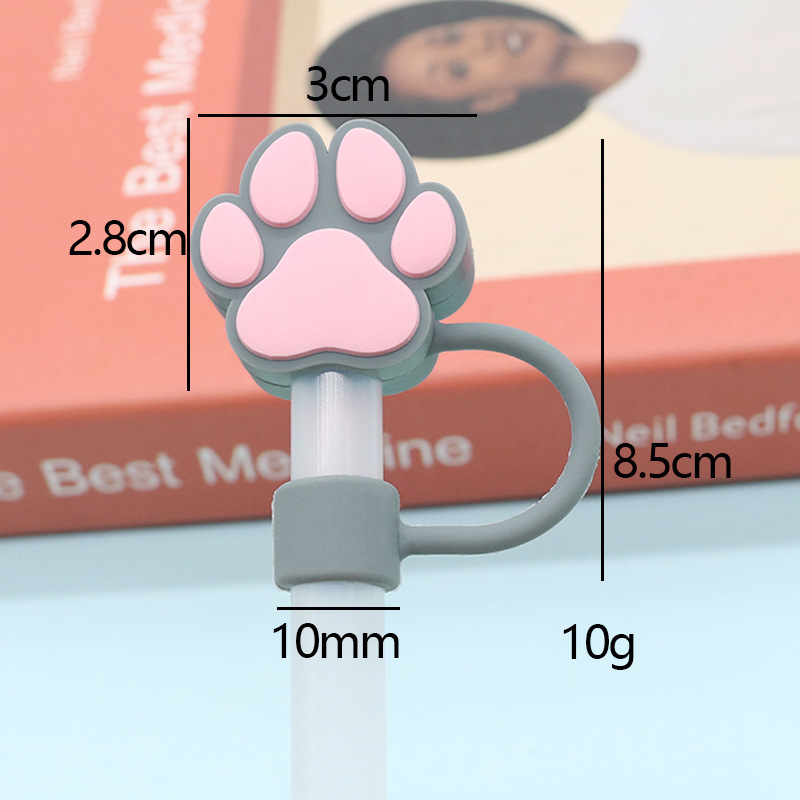10mm食品級シリカゲルストローキャップ防塵ストロープラグかわいいストローキャップ立体アニメ防塵カバーストローカバー|undefined