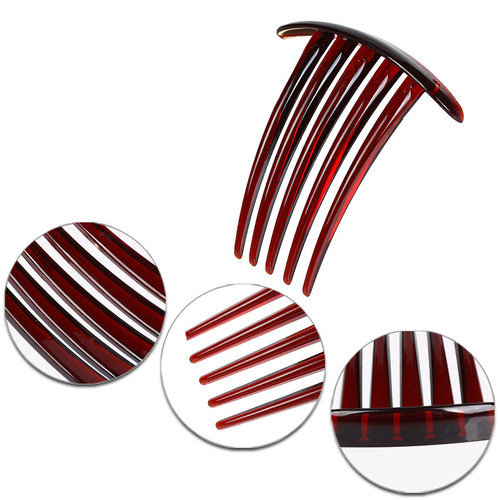 PC material 8.5cm five-tooth DIY jewelry accessories black plastic hair comb photo studio headdress comb with tooth insert comb for women