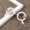 Children's fashionable sunglasses with letters, retro metal sun protection cream, Korean style, UF-protection