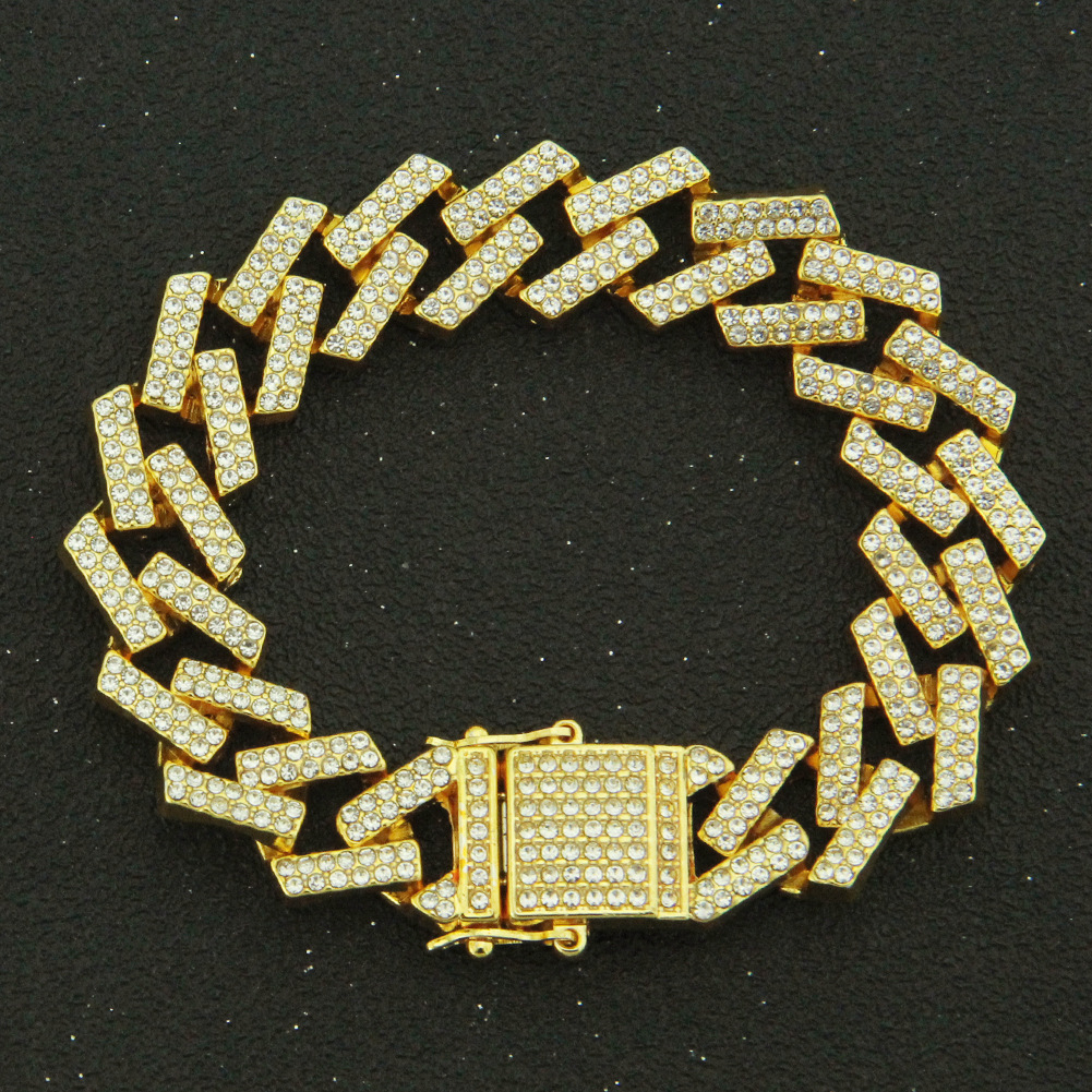 Bracelet En Alliage En Forme De Diamant Avec Diamants Colorés Et Géométriques À La Mode display picture 11