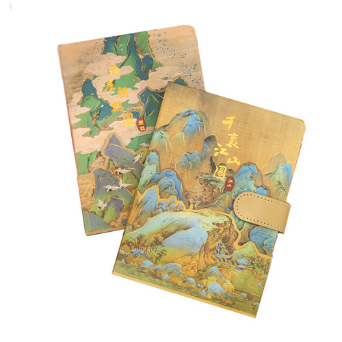 Retro high-value hand ledger notepad diary ancient painting magnetic buckle wholesale student business notebook