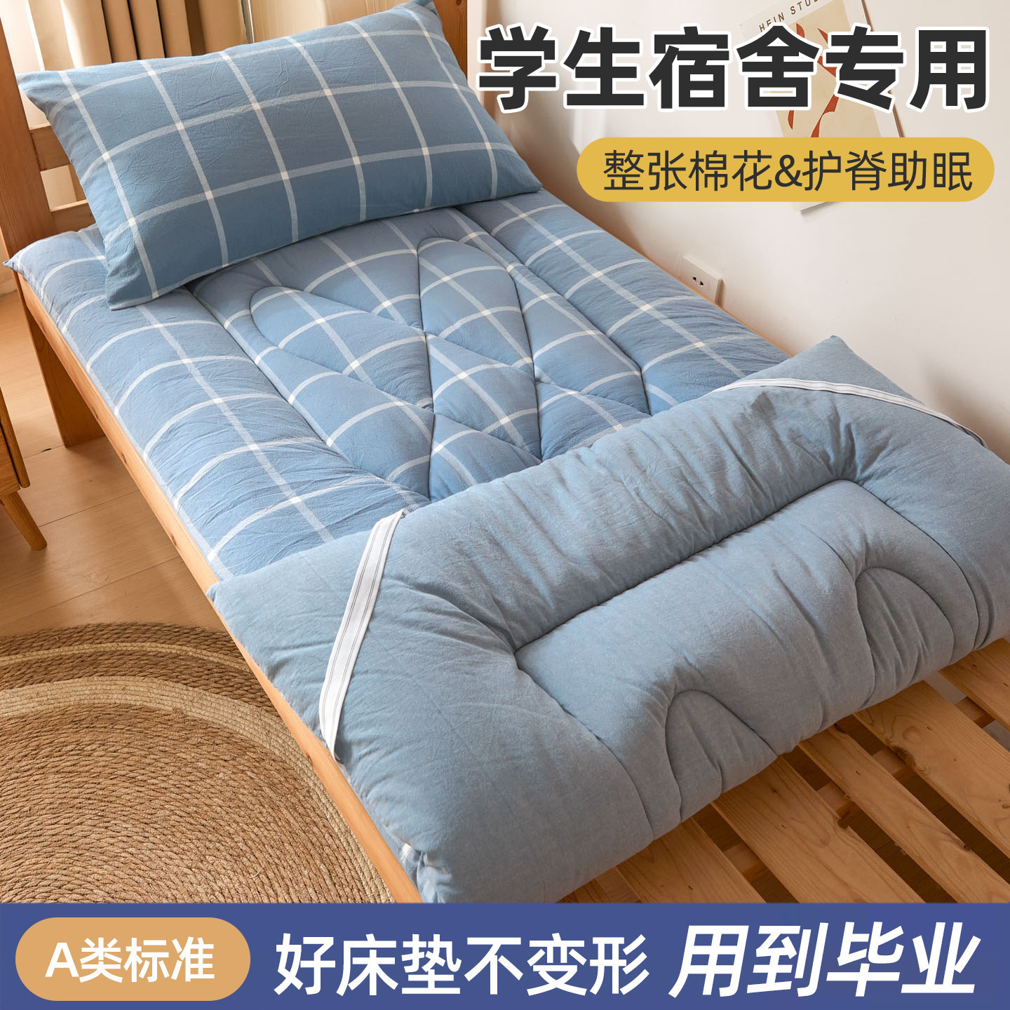 Student Mattress Class a Cotton Tatami Soft Mattress Mattress Quilt School Dormitory Mattress Mattress