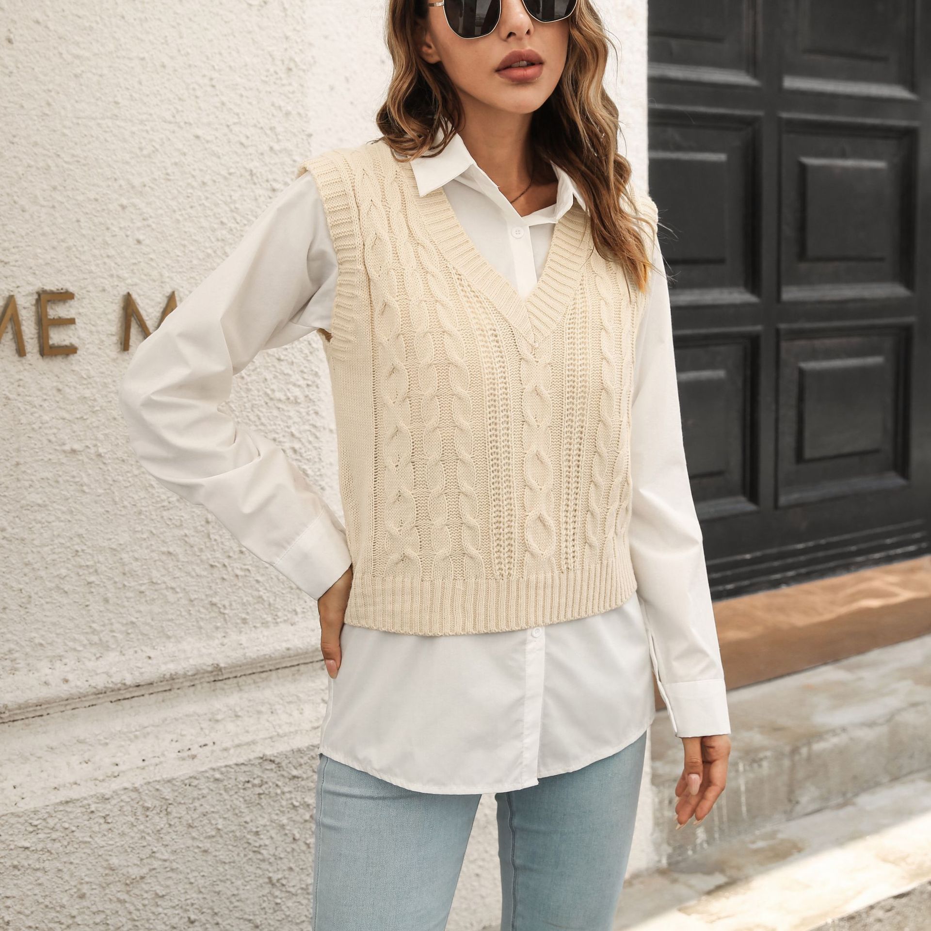 Popular Vest Sweater Women Vest Autumn Winter Knitwear Sweater 9 Popular Vest Sweater Women Vest Autumn Winter Knitwear Sweater