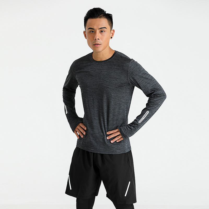 2022 otoño Camiseta de manga larga suéter de los hombres deportes de los hombres de fitness correr ropa de entrenamiento suelta camiseta casual
