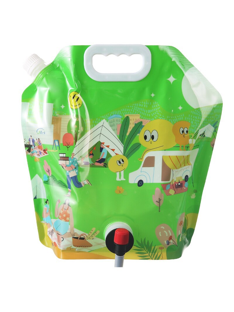 bolsa de almacenamiento de agua plegable portátil al aire libre con grifo de agua de plástico de gran capacidad portátil de viaje de camping bolsa de agua