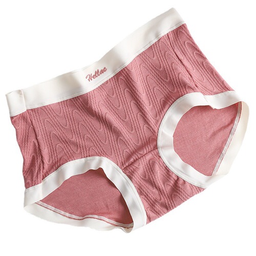 Ladies Embroidered Mid-Cut Brief High-Elasticity Comfortable Teenage Fashion Print Pure Cotton Antibacterial Breathable Triangle Panties
